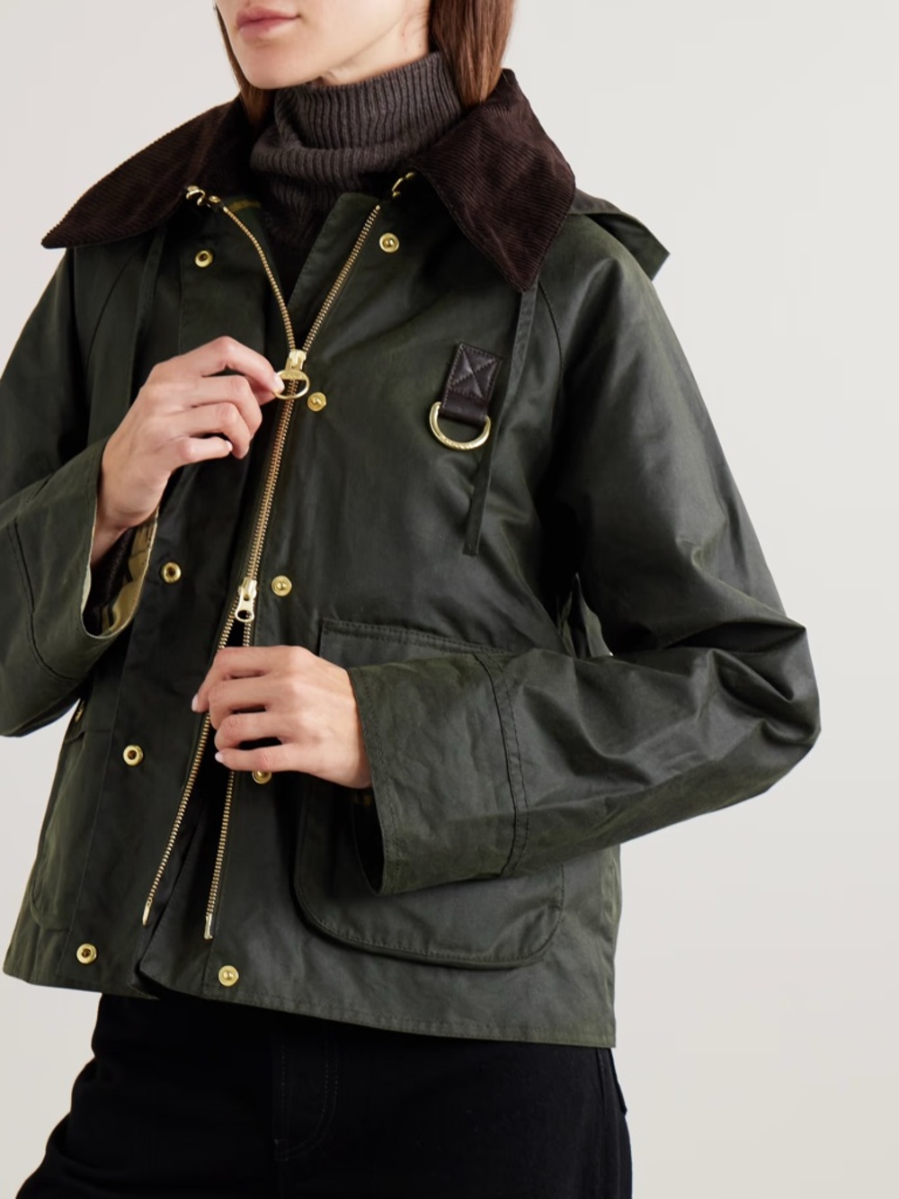 Barbour Reighton Hooded Wax Jacket - Picture 2 of 13